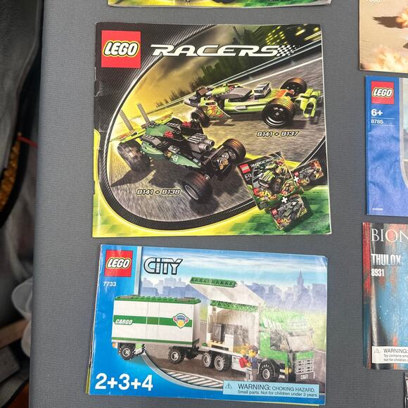 LEGO Instruction Manuals Lot 20 Mixed Racers Bionicle City Star Wars Knights Y2K - Picture 12 of 14